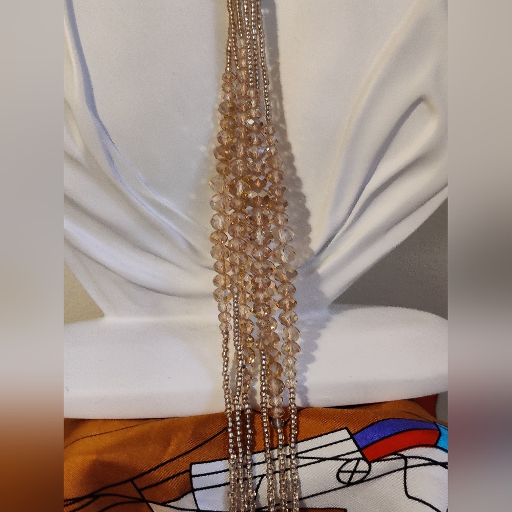 Handmade Crystal lariat necklaces